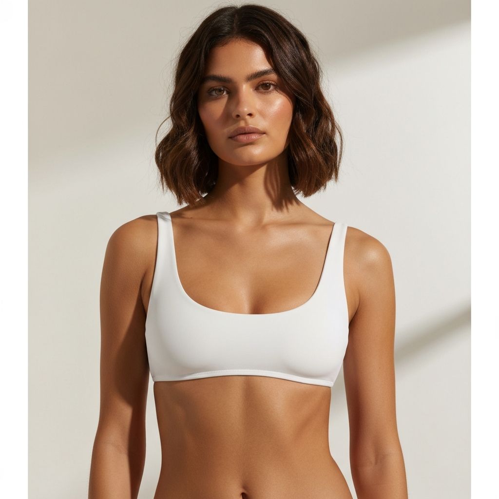 Scoop Top in White